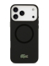 Lacoste для iPhone 17 Pro чехол Liquid silicone Lacquer Metal logo & Camera Hard Black (MagSafe)