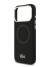 Lacoste для iPhone 17 Pro чехол Liquid silicone Lacquer Metal logo & Camera Hard Black (MagSafe)