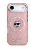 Karl Lagerfeld для iPhone Air чехол IML NFT Choupette Head on logo Metal Cam Hard Pink (MagSafe)