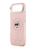 Karl Lagerfeld для iPhone Air чехол IML NFT Choupette Head on logo Metal Cam Hard Pink (MagSafe)