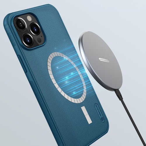 Чехол Nillkin Frosted Shield Pro Magnetic для iPhone 13 Pro Max, синий (magsafe)