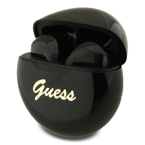 Guess Наушники TWS Bluetooth Small Round with Printed Script logo Black