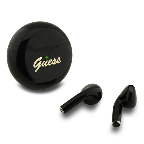 Guess Наушники TWS Bluetooth Small Round with Printed Script logo Black