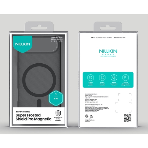 Nillkin для iPhone Air чехол Super Frosted Shield Pro Magnetic Transparent Black