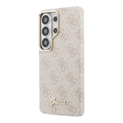 Guess для Galaxy S26 Ultra чехол PU 4G Script metal logo & Camera Hard Pink (MagSafe)