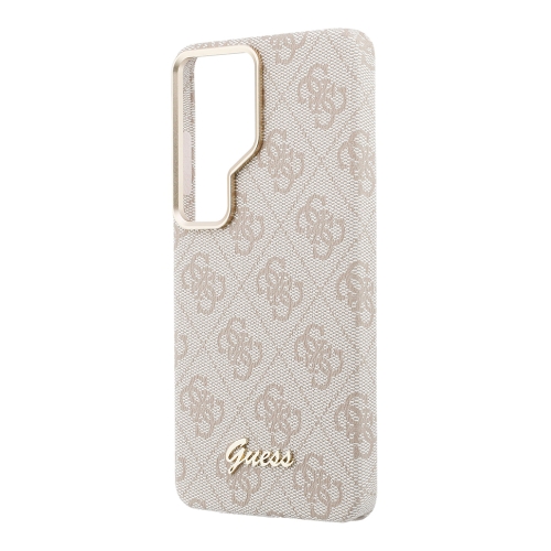 Guess для Galaxy S26 Ultra чехол PU 4G Script metal logo & Camera Hard Pink (MagSafe)