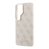 Guess для Galaxy S26 Ultra чехол PU 4G Script metal logo & Camera Hard Pink (MagSafe)