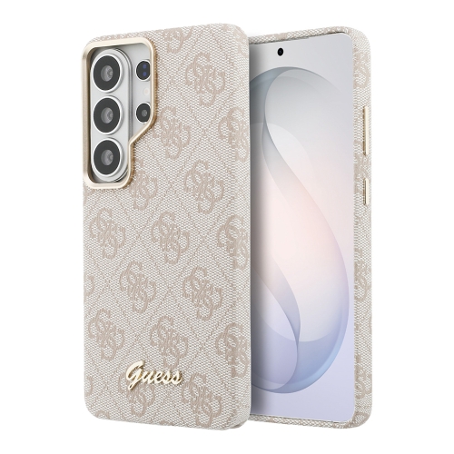 Guess для Galaxy S26 Ultra чехол PU 4G Script metal logo & Camera Hard Pink (MagSafe)