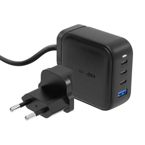 Зарядная станция EnergEA TravelHub Gan100 Desktop+Wall charger 3*USB-C PD/PPS + USB-A QC3.0 100W + кабель удлинитель