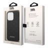 Чехол Karl Lagerfeld 3D Rubber Monogram Metal logo для iPhone 14 Pro, черный