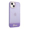 Чехол Guess Translucent w Electroplated camera Hard для iPhone 14 Plus, фиолетовый