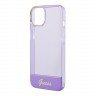 Чехол Guess Translucent w Electroplated camera Hard для iPhone 14 Plus, фиолетовый