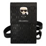 Karl Lagerfeld сумка-кошелёк для смартфона, иск.кожа PU Monogram ikonik patch, черная