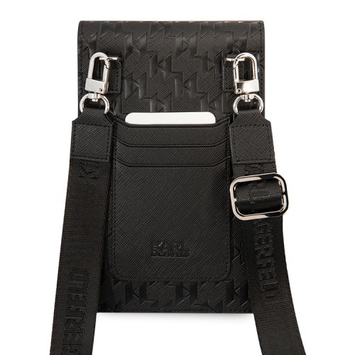 Karl Lagerfeld сумка-кошелёк для смартфона, иск.кожа PU Monogram ikonik patch, черная