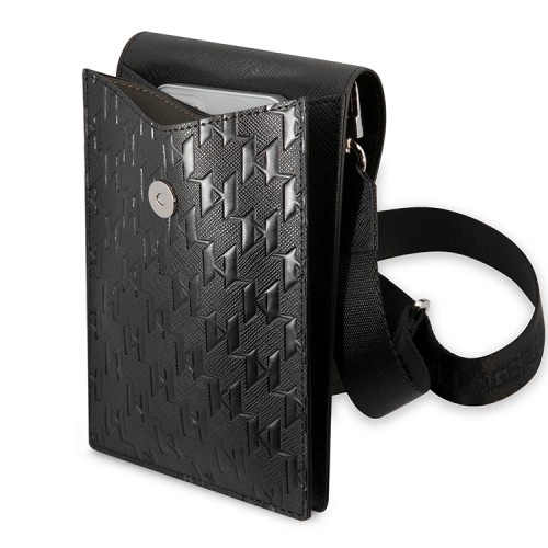 Karl Lagerfeld сумка-кошелёк для смартфона, иск.кожа PU Monogram ikonik patch, черная