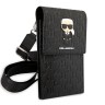 Karl Lagerfeld сумка-кошелёк для смартфона, иск.кожа PU Monogram ikonik patch, черная