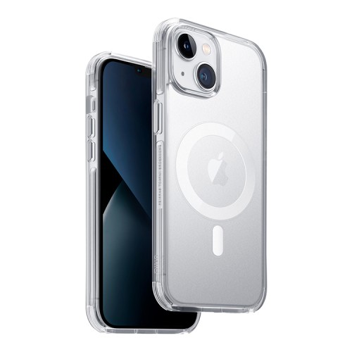 Чехол Uniq Combat AF Satin для iPhone 14, прозрачный (MagSafe)