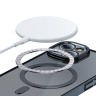 Чехол Baseus Glitter Magnetic PC case +Tempered glass для iPhone 14 Plus, черная рамка