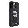 Чехол Lagerfeld PU Saffiano Monogram NFT Karl Ikonik Hard для iPhone 14 Pro, черный
