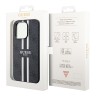 Чехол Guess PU 4G Stripes Hard для iPhone 14 Pro, черный (MagSafe)