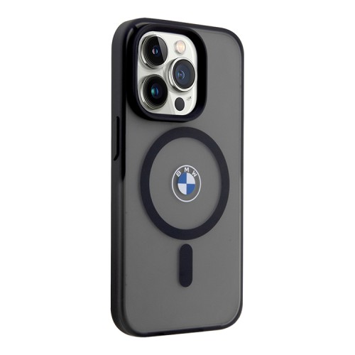 BMW для iPhone 14 Pro Max чехол Signature PC/TPU Frosted Hard Black (MagSafe)