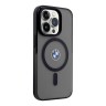 BMW для iPhone 14 Pro Max чехол Signature PC/TPU Frosted Hard Black (MagSafe)