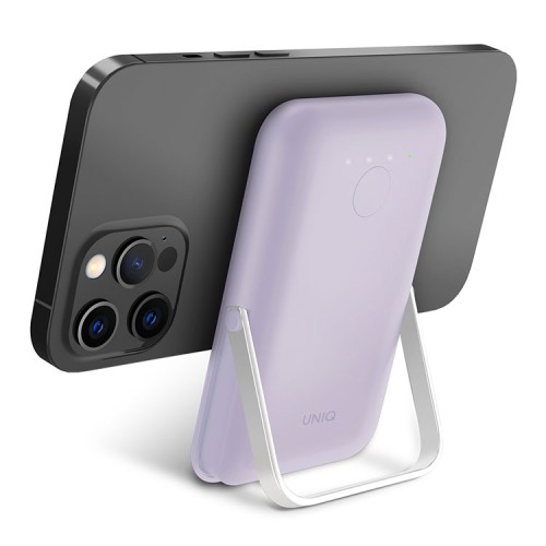 Uniq АКБ HOVEO 5000W Magnetic wireless 15W USB-C PD 20W with stand Lavender