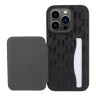 Karl Lagerfeld для iPhone 15 Pro Max чехол Cardslot Stand PU Saffiano Monogram Plate logo Hard Black