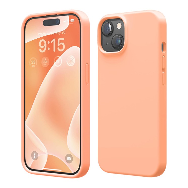 Elago для iPhone 15 чехол Soft silicone (Liquid) Salmon