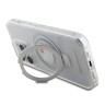 Hello Kitty для iPhone 15 Pro чехол PC/TPU Kitty Head + Ring Stand Hard Glitter Transp (MagSafe)