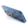 Guess для iPhone 15 Pro чехол PU 4G + Ring Hard Blue