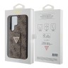 Guess для Galaxy S24 Ultra чехол GripStand PU 4G with Triangle Diamond metal logo Hard Brown