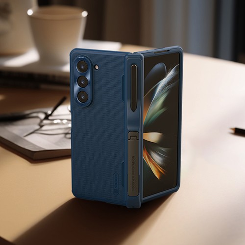 Nillkin для Samsung Galaxy Z Fold 5 5G чехол Super Frosted Shield Fold (Pen holder) Blue