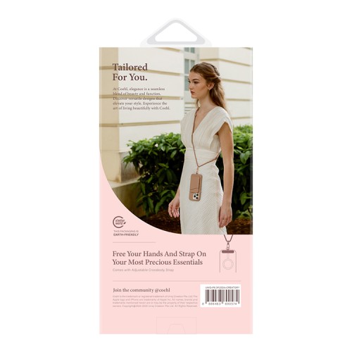 Uniq для iPhone 16 Pro чехол COEHL CREME Liquid silicone with Strap Taupe Grey (MagSafe)