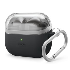 Elago для Galaxy Buds 3/3 Pro чехол Silicone DUO Hang case Clear/Black