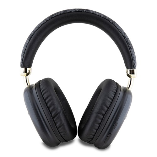 Guess наушники беспроводные накладные Bluetooth Headphones PU 4G Triangle Metal Logo Black