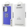 DKNY для iPhone 16 Pro Max чехол Liquid Silicone Stack Metal logo and Camera Hard Blue