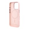 Karl Lagerfeld для iPhone 16 Pro Max чехол Liquid Silicone Shadow Metal logo & Camera Pink (MagSafe)