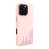 Karl Lagerfeld для iPhone 16 Pro Max чехол Liquid Silicone Shadow Metal logo & Camera Pink (MagSafe)