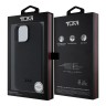 TUMI для iPhone 16 Pro Max чехол Genuine Grained Leather Hard Full Black (MagSafe)