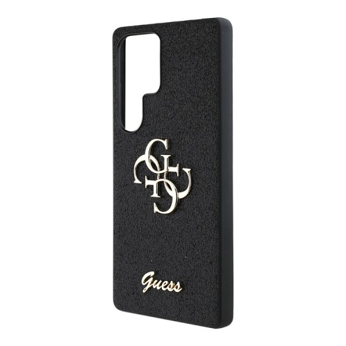 Guess для Galaxy S25 Ultra чехол Fixed Glitters 4G Big metal logo Hard Black