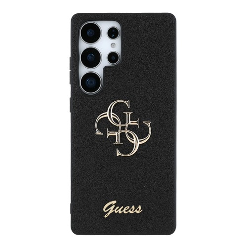 Guess для Galaxy S25 Ultra чехол Fixed Glitters 4G Big metal logo Hard Black
