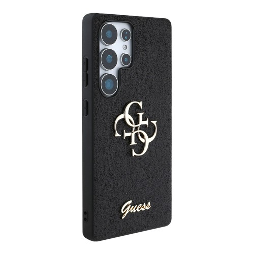 Guess для Galaxy S25 Ultra чехол Fixed Glitters 4G Big metal logo Hard Black