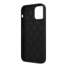 Чехол Guess Liquid Silicone Triangle metal logo для iPhone 12 | 12 Pro, черный