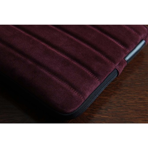 Bustha для Macbook Air/Pro 13"/14" (18/22) чехол Puffer Sleeve Suede/Leather (Maroon)