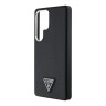 Guess для Galaxy S25 Ultra чехол PU Grained leather Triangle metal logo Hard Black (MagSafe)