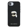 Karl Lagerfeld для iPhone 16e чехол PU Grained Monogram NFT Karl metal Head Hard Black