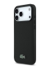 Lacoste для iPhone 17 Pro Max чехол PVC Metal Lacquer logo Hard Black (MagSafe)