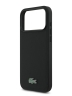 Lacoste для iPhone 17 Pro Max чехол PVC Metal Lacquer logo Hard Black (MagSafe)