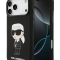 Karl Lagerfeld для iPhone 17 Pro чехол Liquid silicone NFT Karl Ikonik Metal Cam Hard Black (MagSafe)